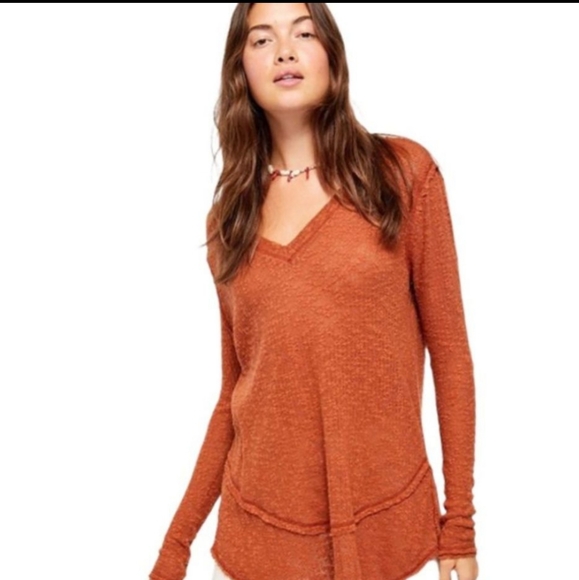 Free People open air hacci top myrrh small - Picture 1 of 8